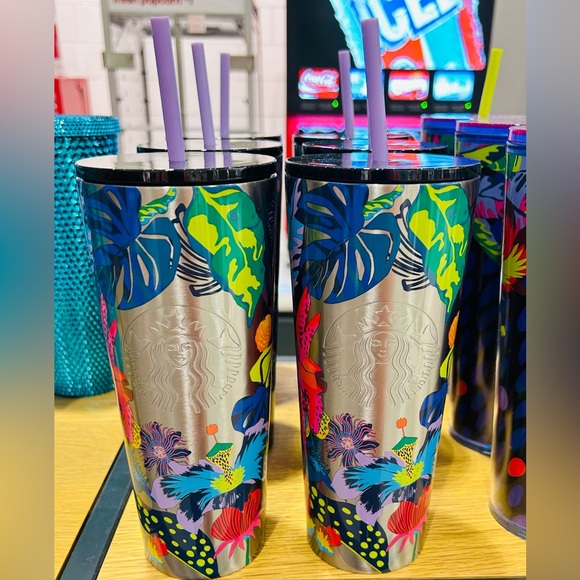 Starbuck Immersive Floral Stainless Tumbler Steel Insulated Cup 24oz New 2023 - Picture 7 of 16